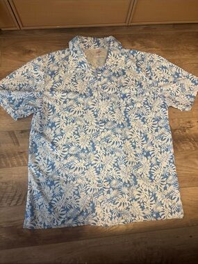 LA Dodgers MLB Luau Night Hawaiian Shirt SGA Light Blue Floral Men's Size Medium